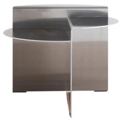 Minimal Scandinavian Modern Aluminium Rivet Side Coffee Table
