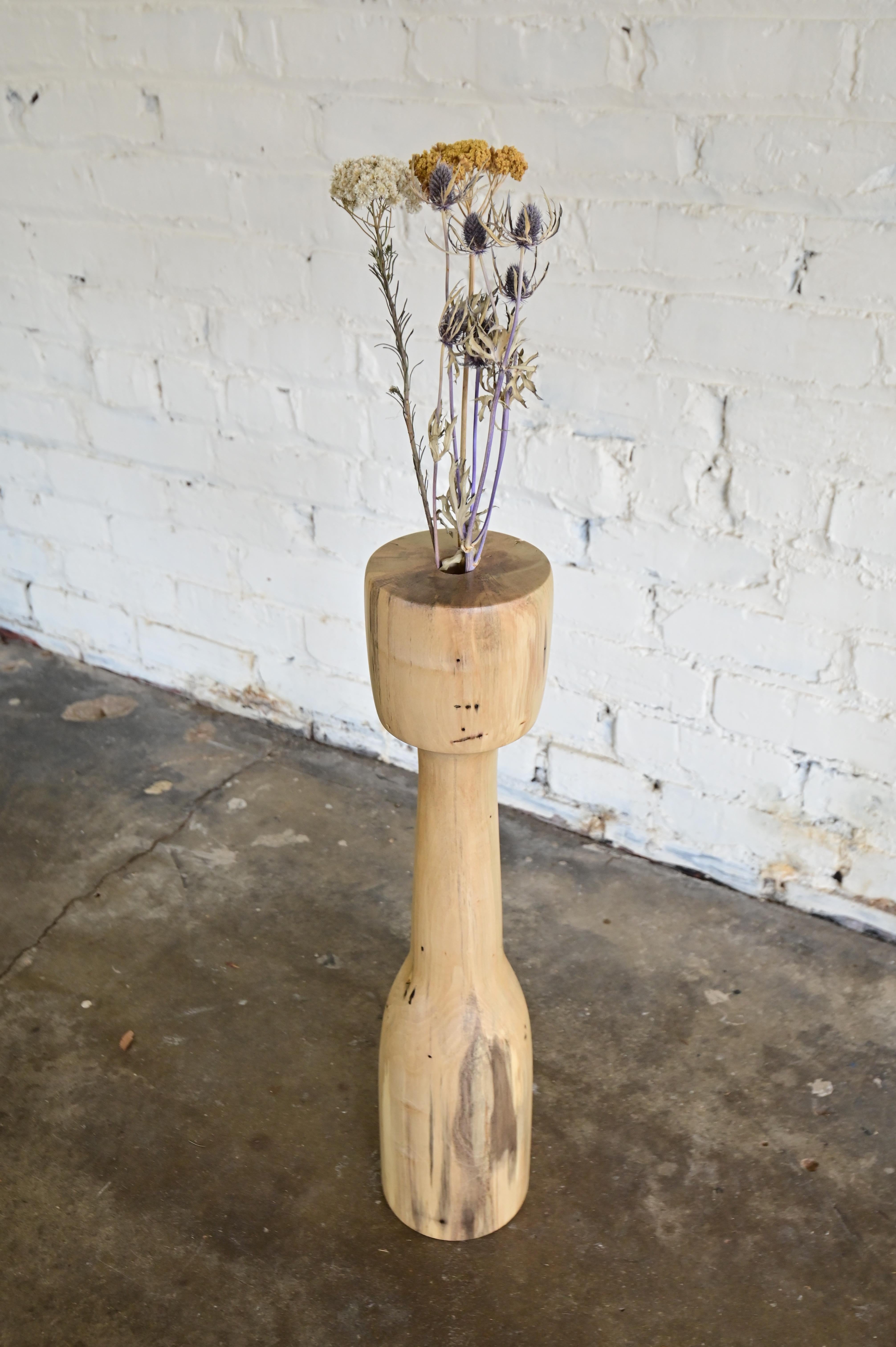 Large original wooden floor vase, suitable for both dried and live flowers (comes with 1