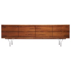 Minimal Sideboard in Rio Palissander with Y-Shaped Feet, 1960s
