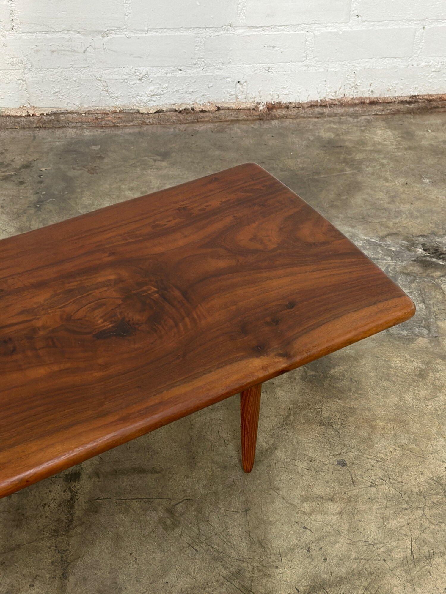 Mid-Century Modern Minimal solid walnut dining table