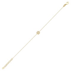 Bracciale quadrato minimal con diamanti