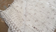 Minimal Textured  Neutral Wool Runner  2'8''x10'3''