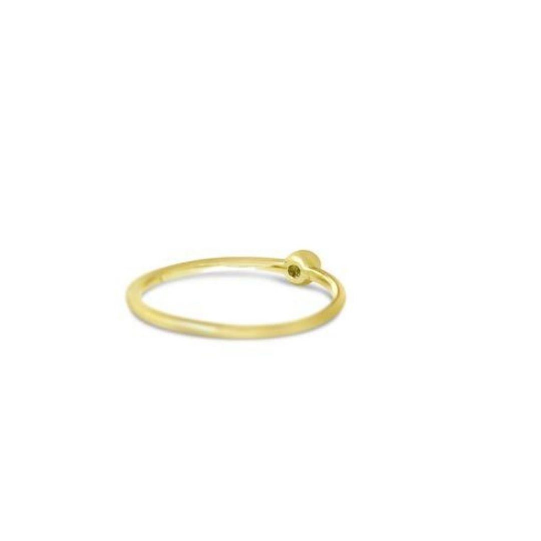 aquamarine stackable ring yellow gold