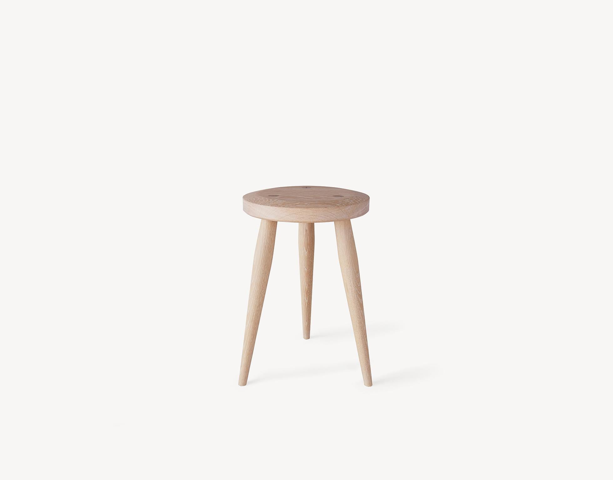 Canadian Minimal Three-Legged Stool in Blackened Ash by Coolican & Company