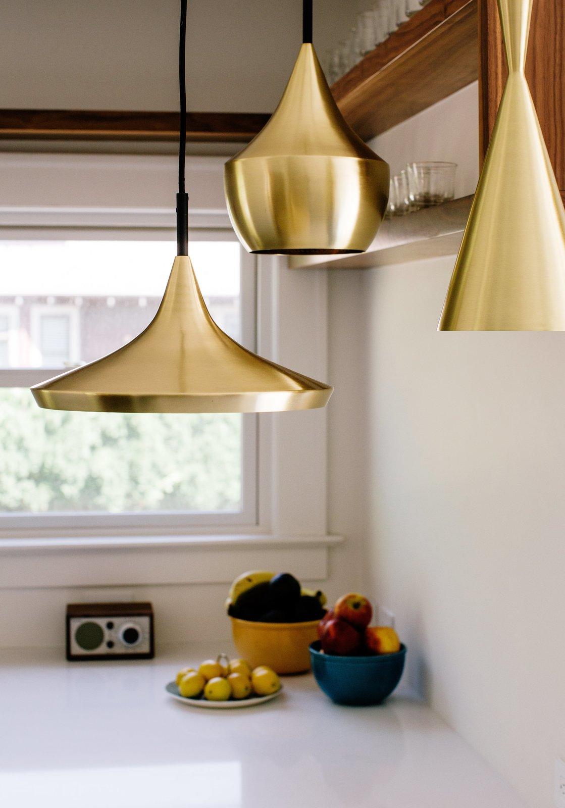 hammered gold pendant light