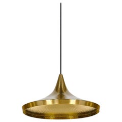 Minimal Tom Dixon Beat Fat Brass Pendant Gold Hammered Pendant Light Fixture