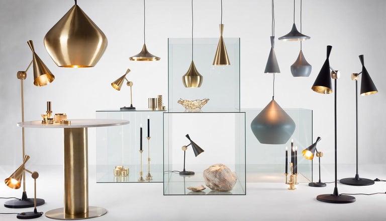 Minimal Tom Dixon Beat Fat Br Pendant White Light Fixture British Minimal Tom Dixon Beat Fat Br Pendant White Light Fixture Spun For