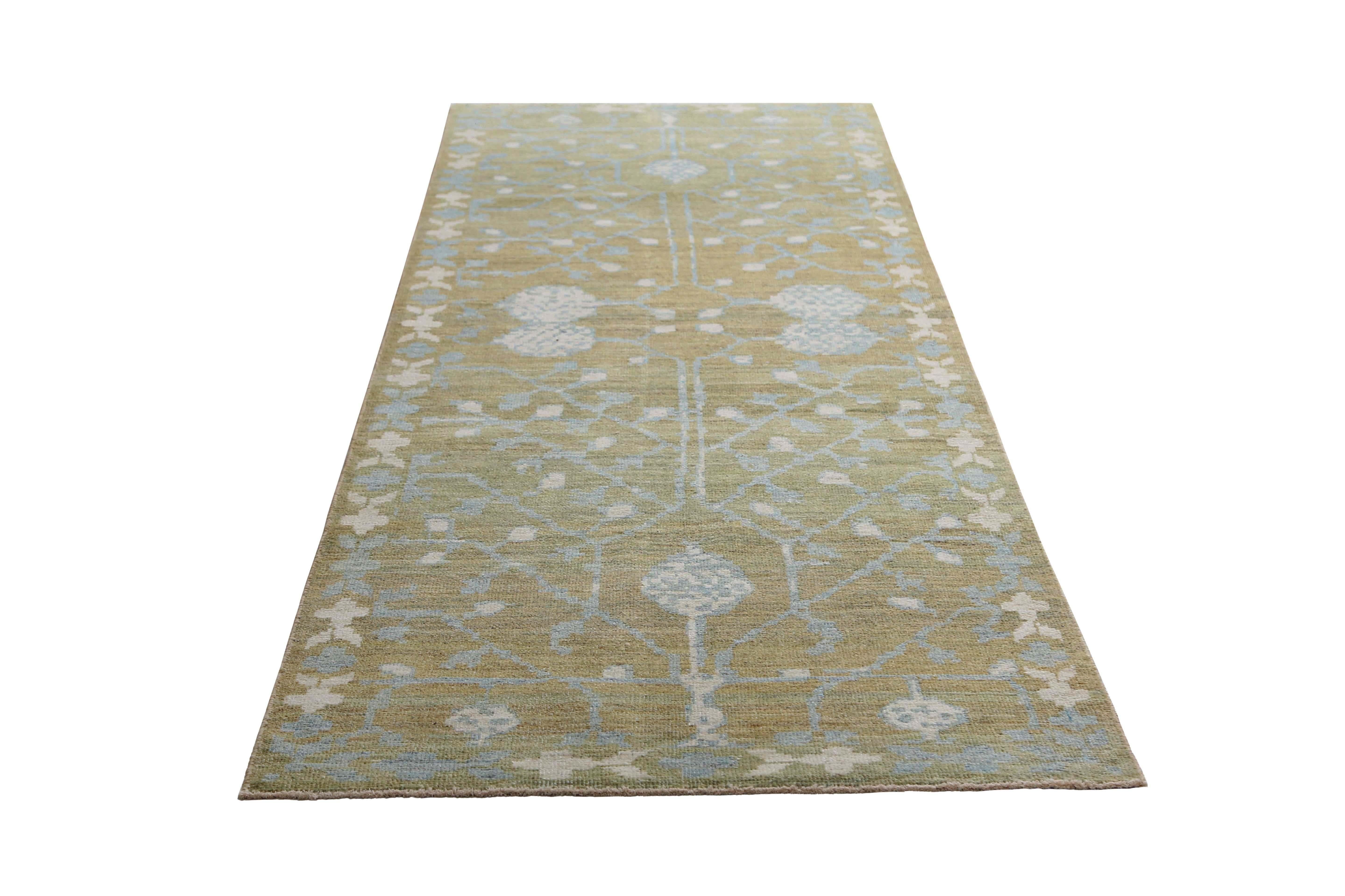 Contemporary Minimal Turkish Sultanabad Runner Rug For Sale