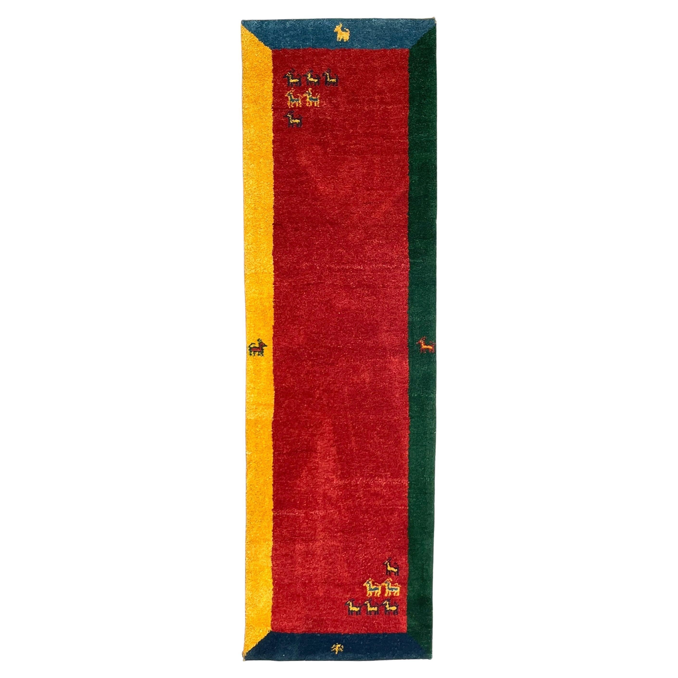 Corredor Gabbeh Vintage Mínimo, c. 1950-1960 en venta