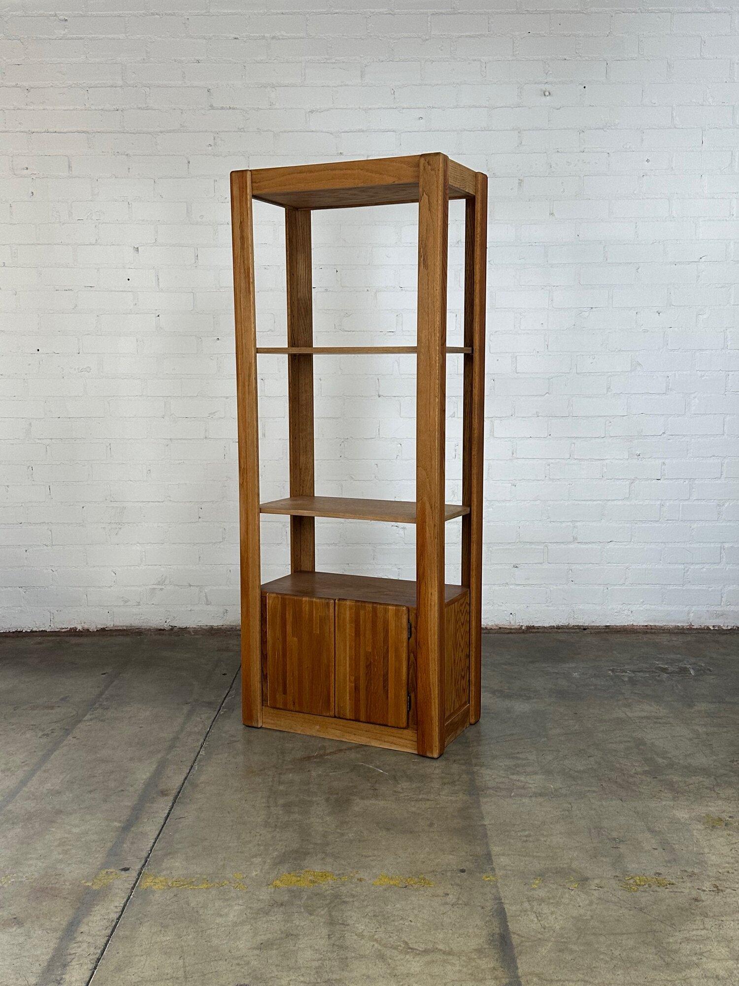 narrow oak shelves