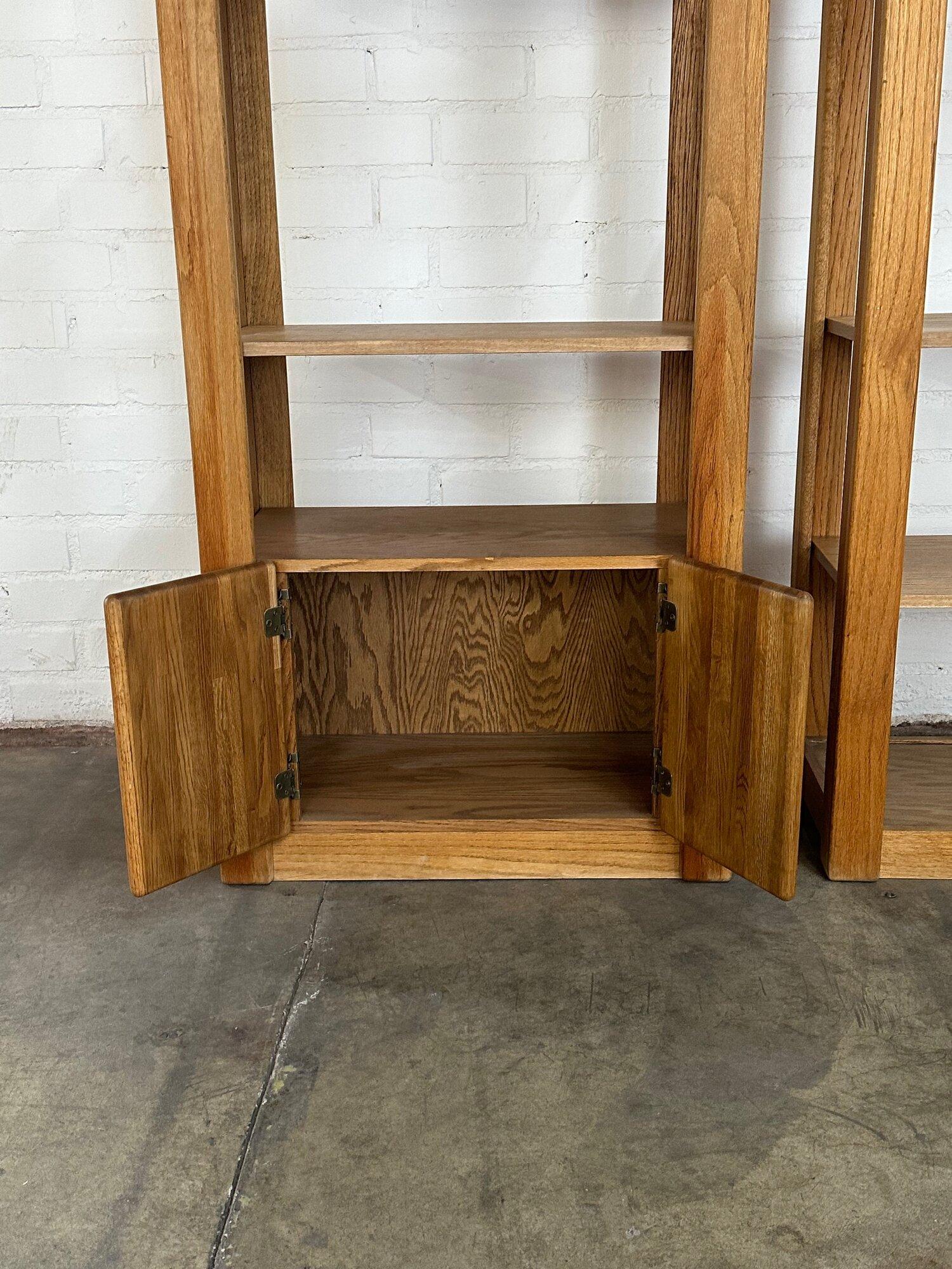 Minimal Vintage Oak Shelving -Sold Separately In Good Condition In Los Angeles, CA