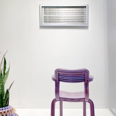 Minimal Wall Sculpture in Steel and Wire, 1990s in the Style of Fukasaw