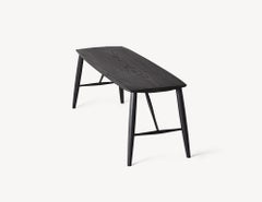 Minimal Black 43" Bench in Solid Ash by Coolican & Company