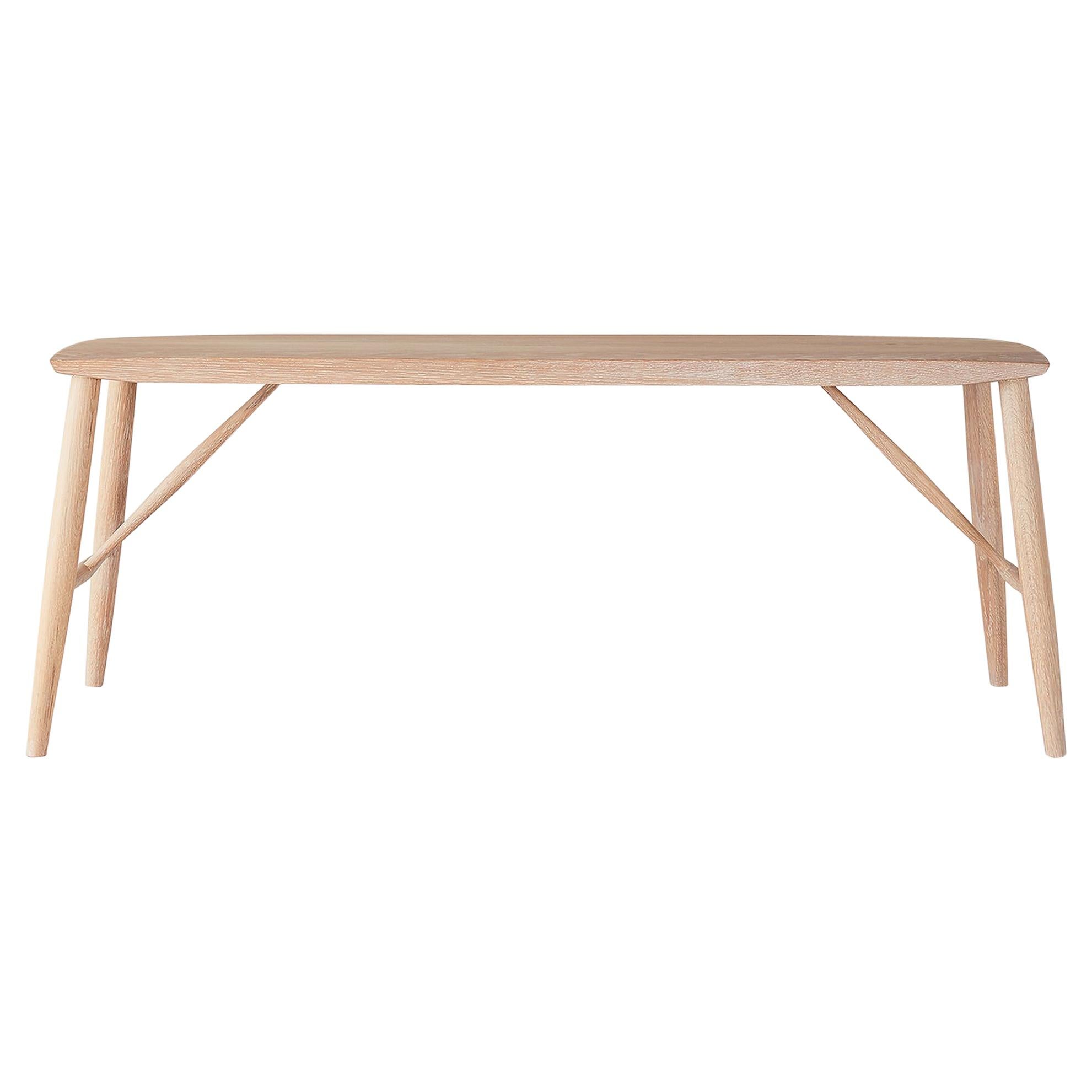 Minimal White Oak Bench by Coolican & Company