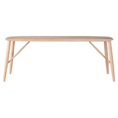 42" Minimal White Oak Bench by Coolican & Company
