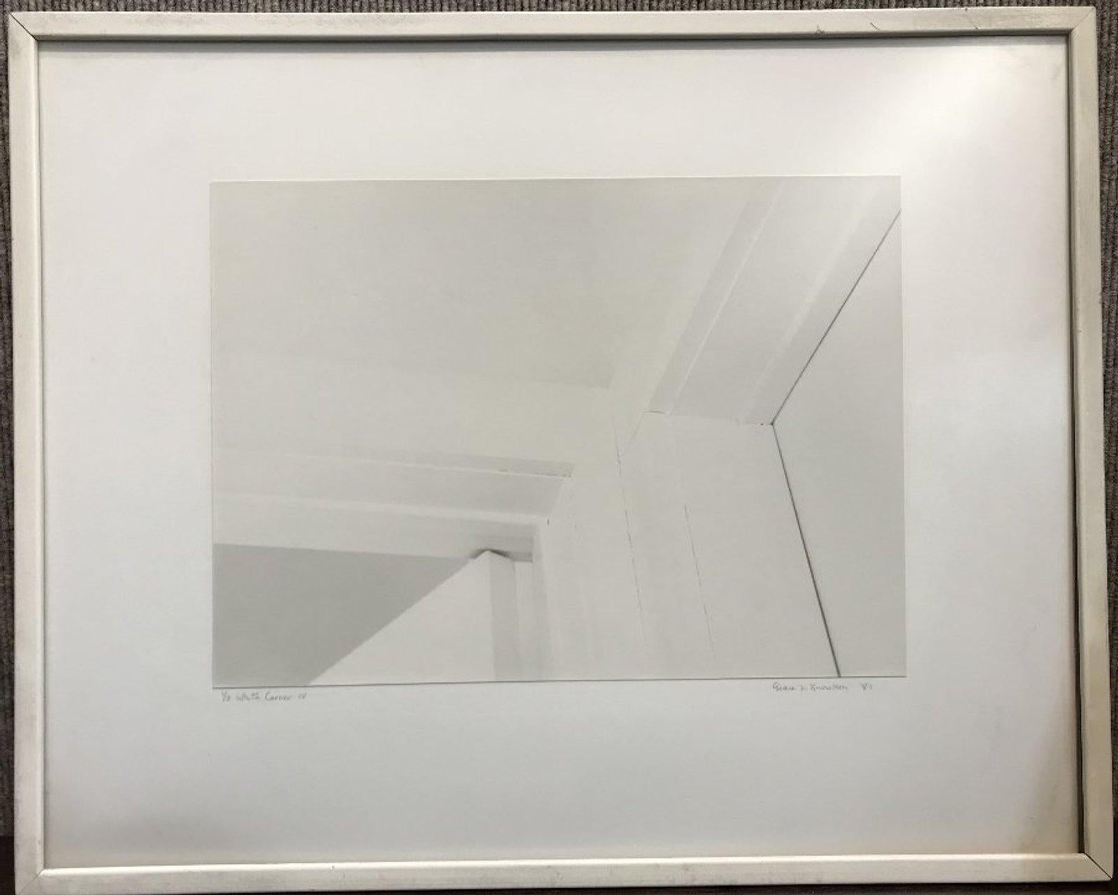Minimal White-on-White Monochrome Platinum Photograph by Grace Knowlton 1981 In Good Condition In Brooklyn, NY