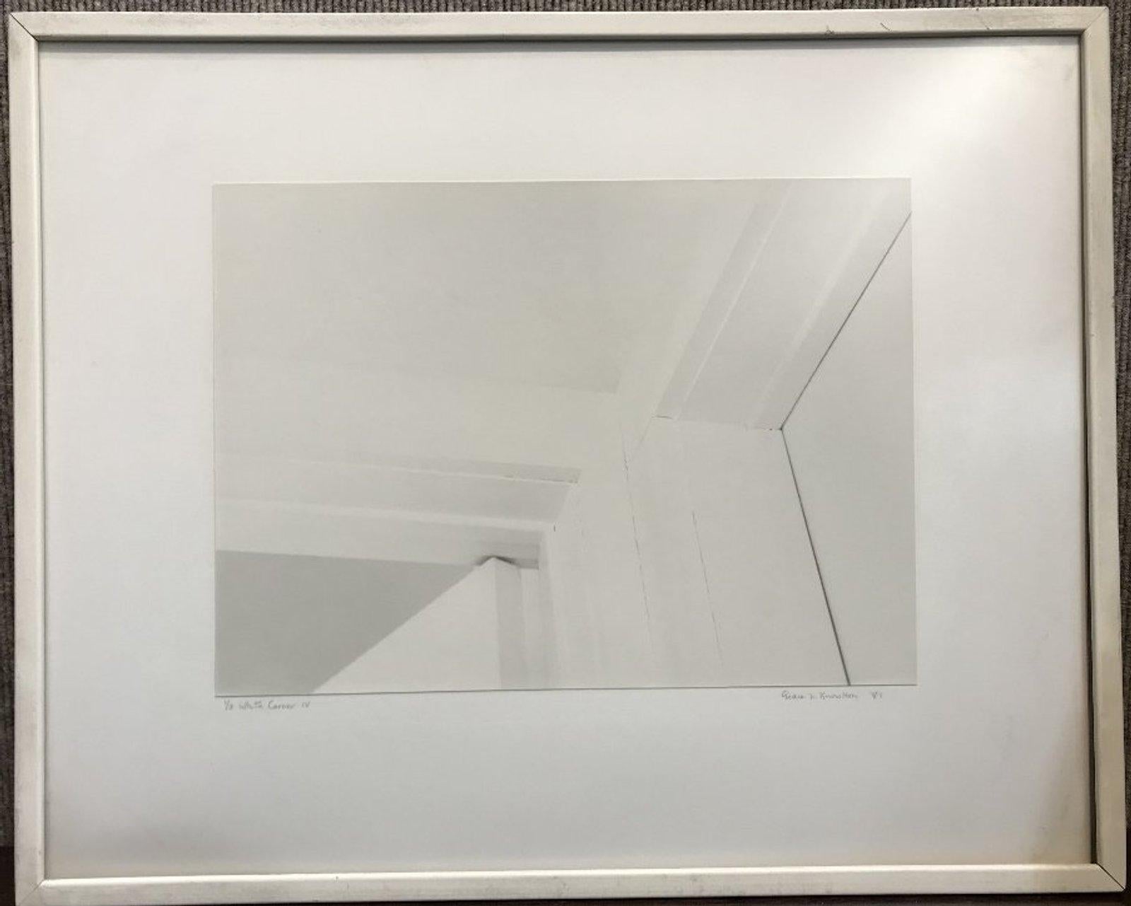 American Minimal White-on-White Monochrome Platinum Photograph by Grace Knowlton 1981
