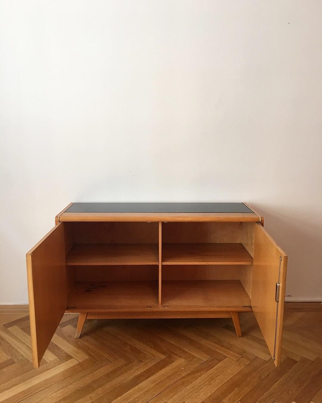 Mid-Century Modern Minimal Wooden Sideboard from Jitona, 1960s For Sale
