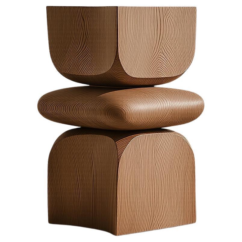 Comodino minimalista in legno Socle No108, Design di Joel Escalona