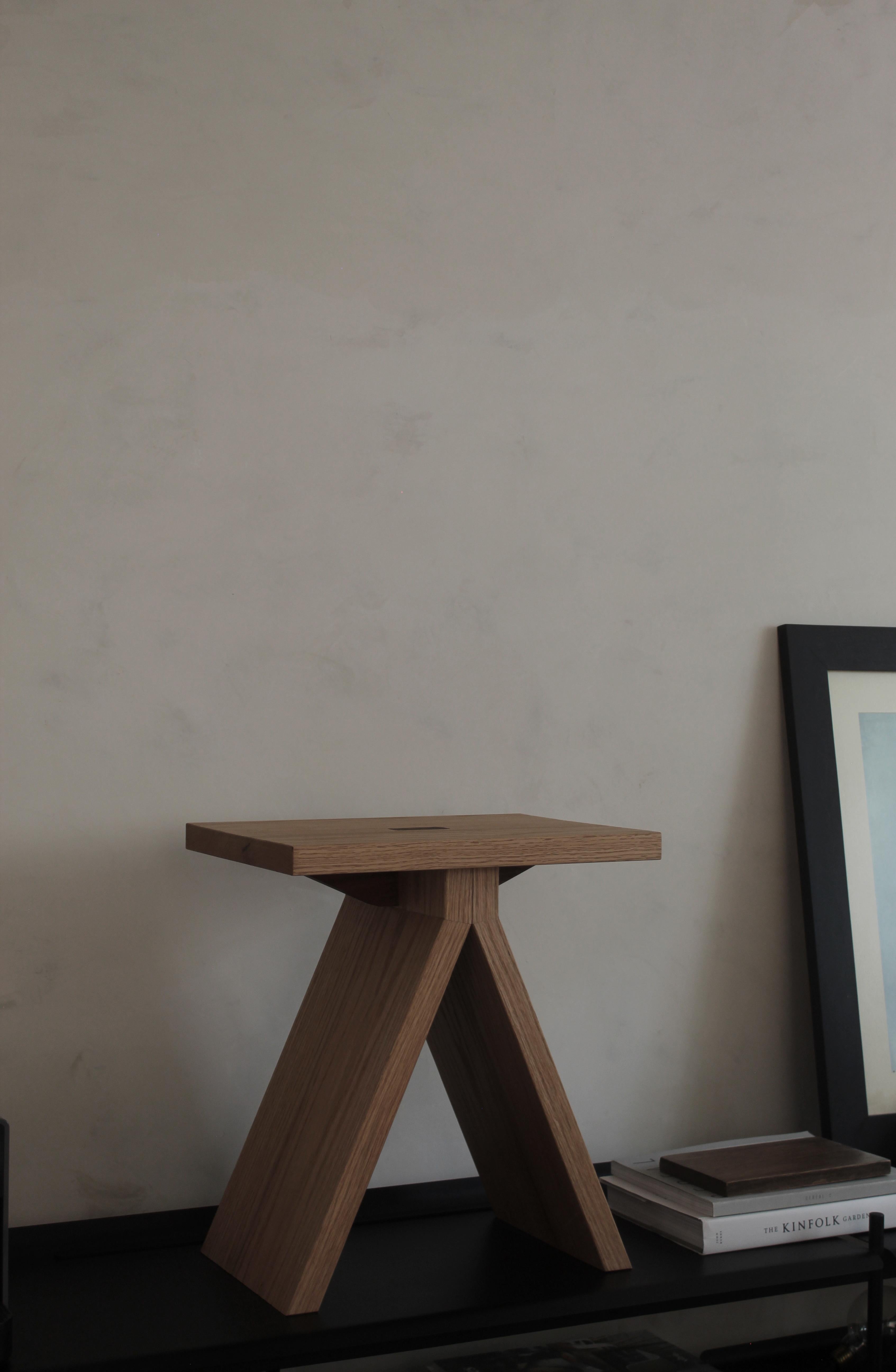 Scandinavian Modern Minimal Wooden Stool 