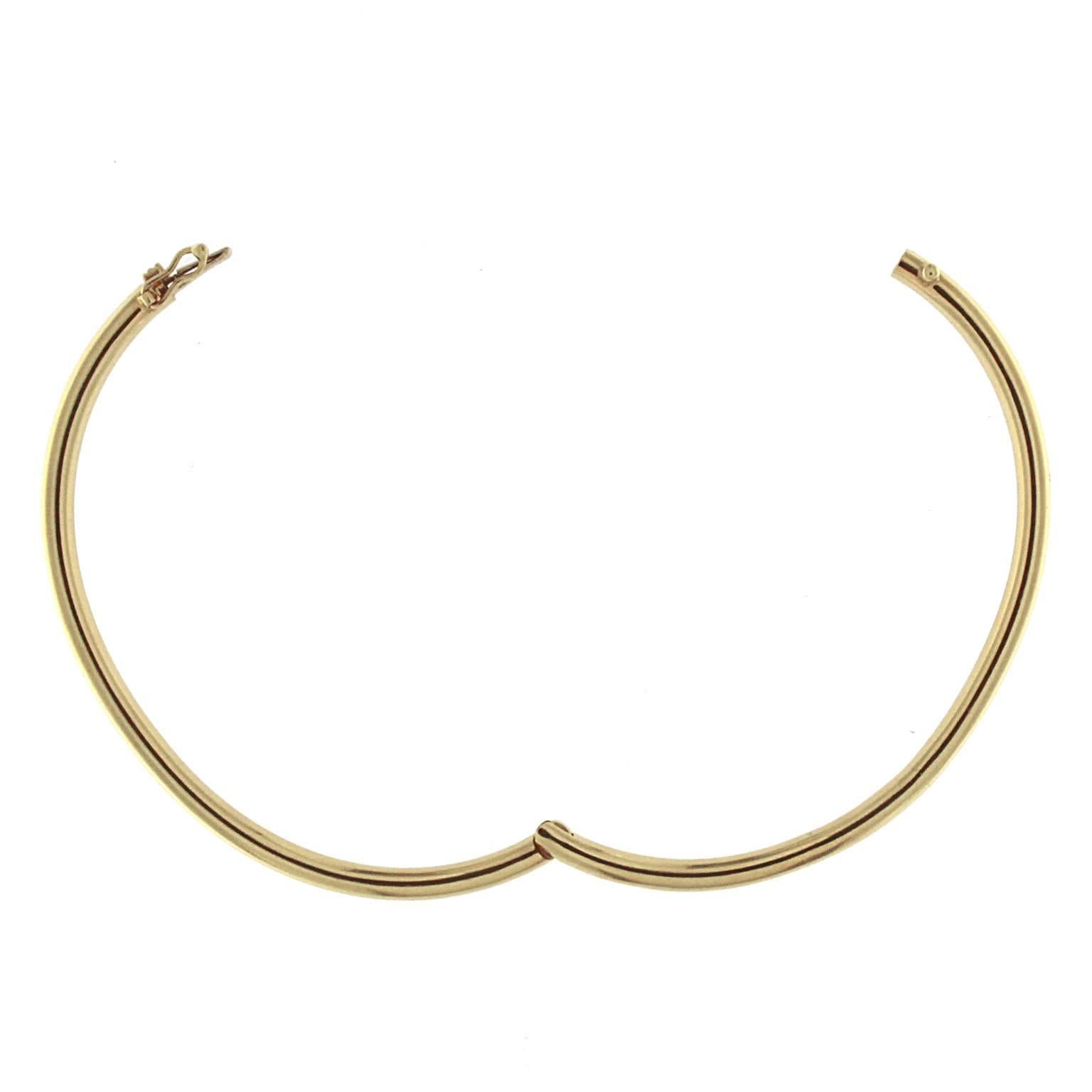 Women's or Men's Minimal Yellow 18 Karat Gold Bracelet