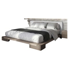 Minimalis wood and upholstered " Beach " bed Parisii Collection