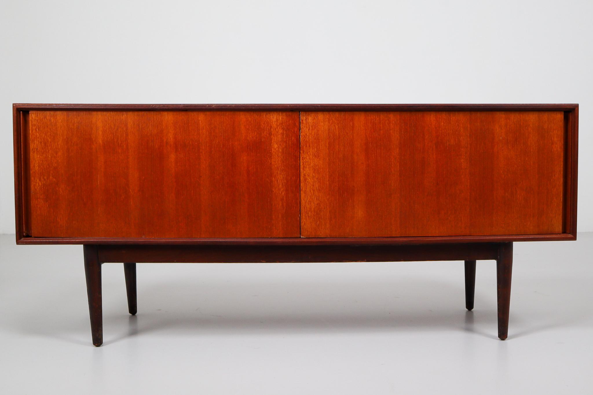 Minimalist Minimalism Teak Sideboard or Credenza from the 1960s, Made in Denmark