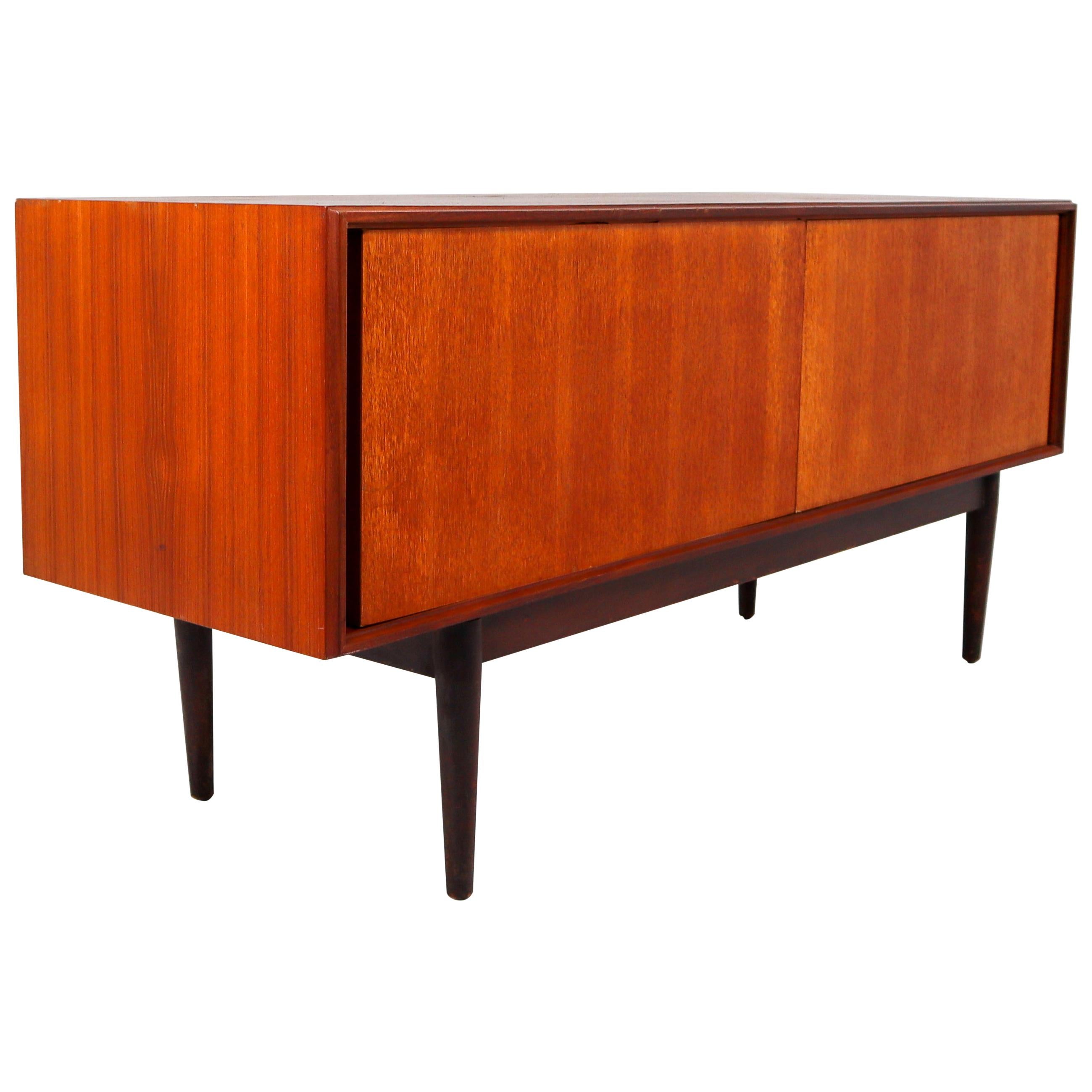 Minimalism Teak Sideboard or Credenza from the 1960s, Made in Denmark