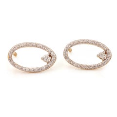 Minimalist 14k Yellow Gold Natural Pave Diamond Earring Delicate Studs For Women