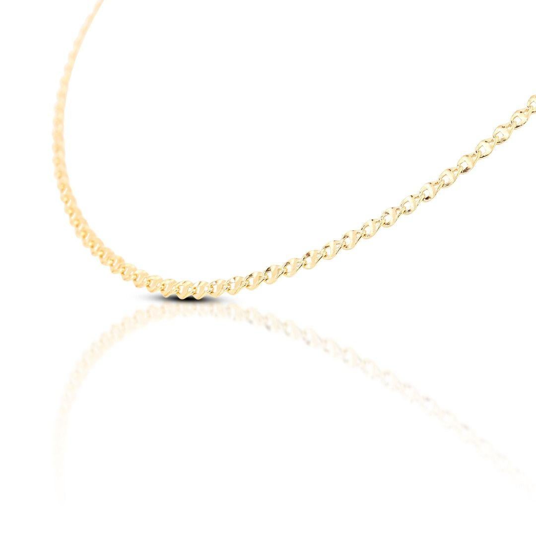 Women's Minimalist 18K Yellow Gold Chain Necklace For Sale