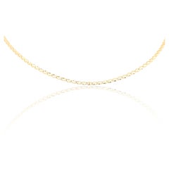 Chaîne collier minimaliste en or jaune 18 carats