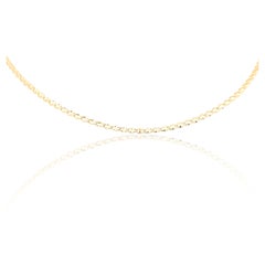 Collar minimalista de cadena de oro amarillo de 18 quilates