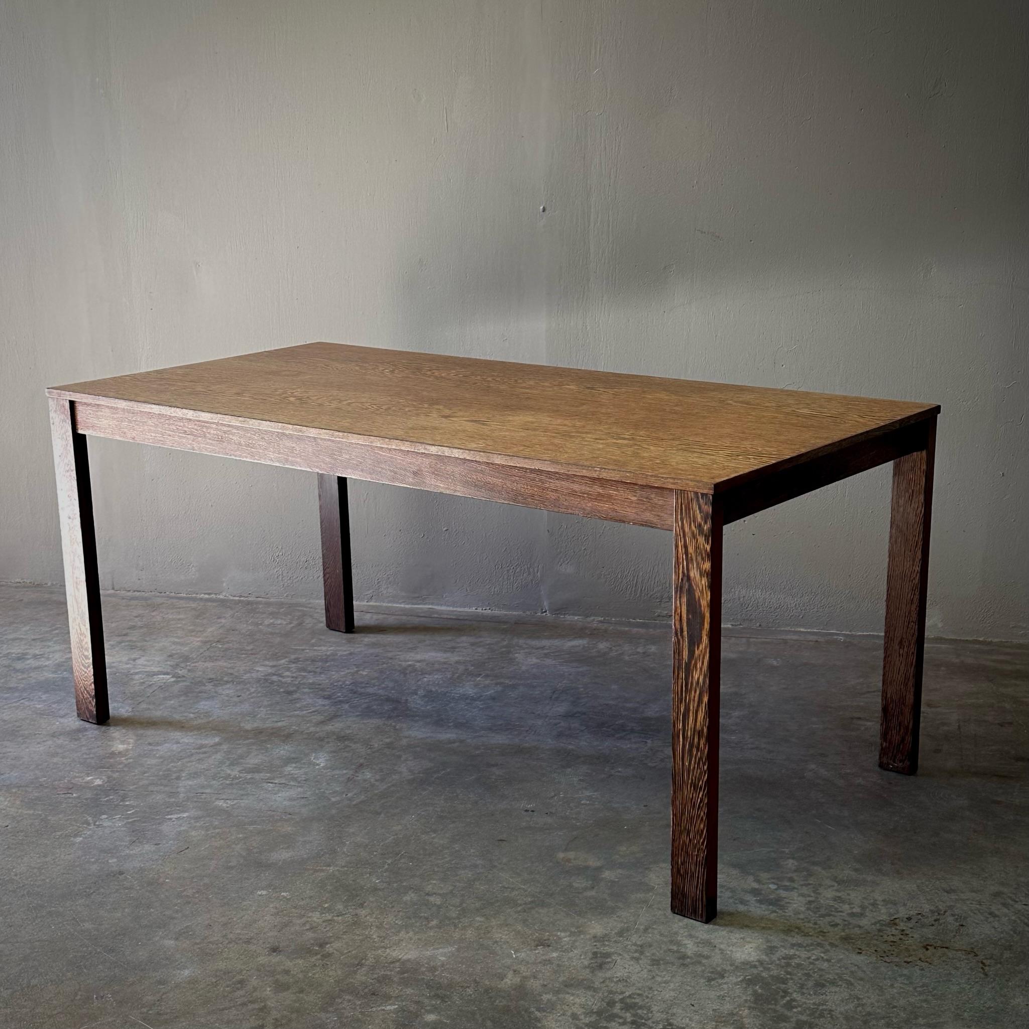 Dutch Minimalist 1970s Wenge Wood Table or Desk For Sale