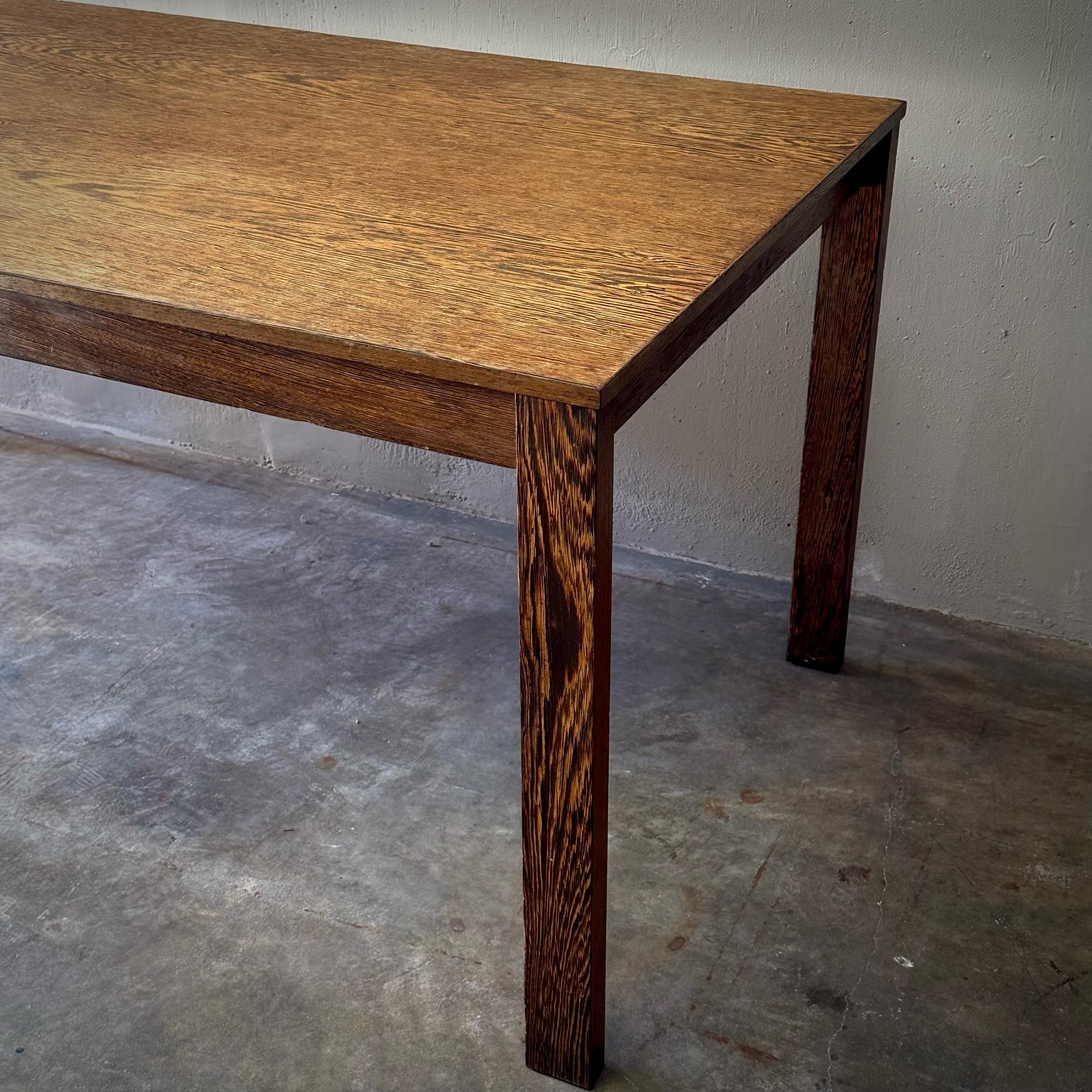 Minimalist 1970s Wenge Wood Table or Desk In Good Condition For Sale In Los Angeles, CA