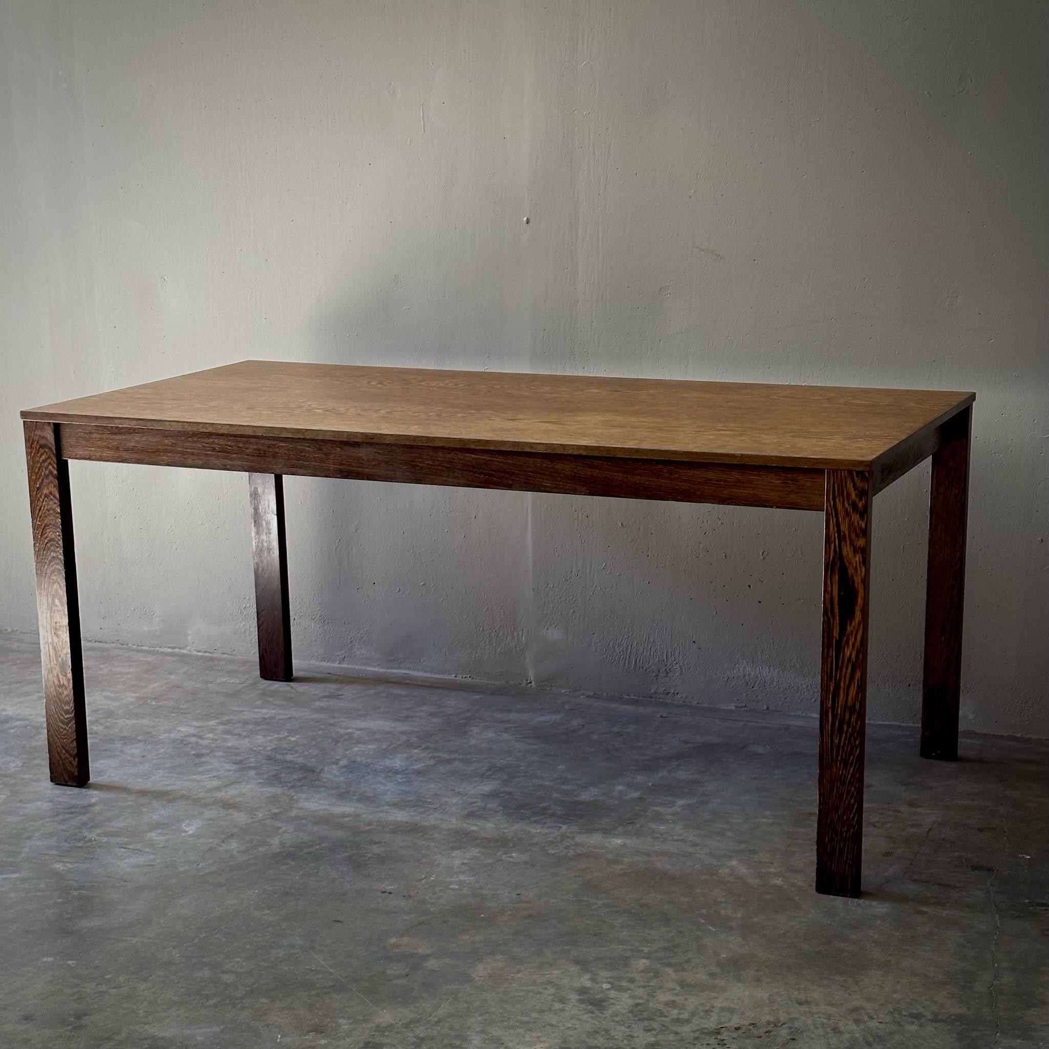 Minimalist 1970s Wenge Wood Table or Desk For Sale 3