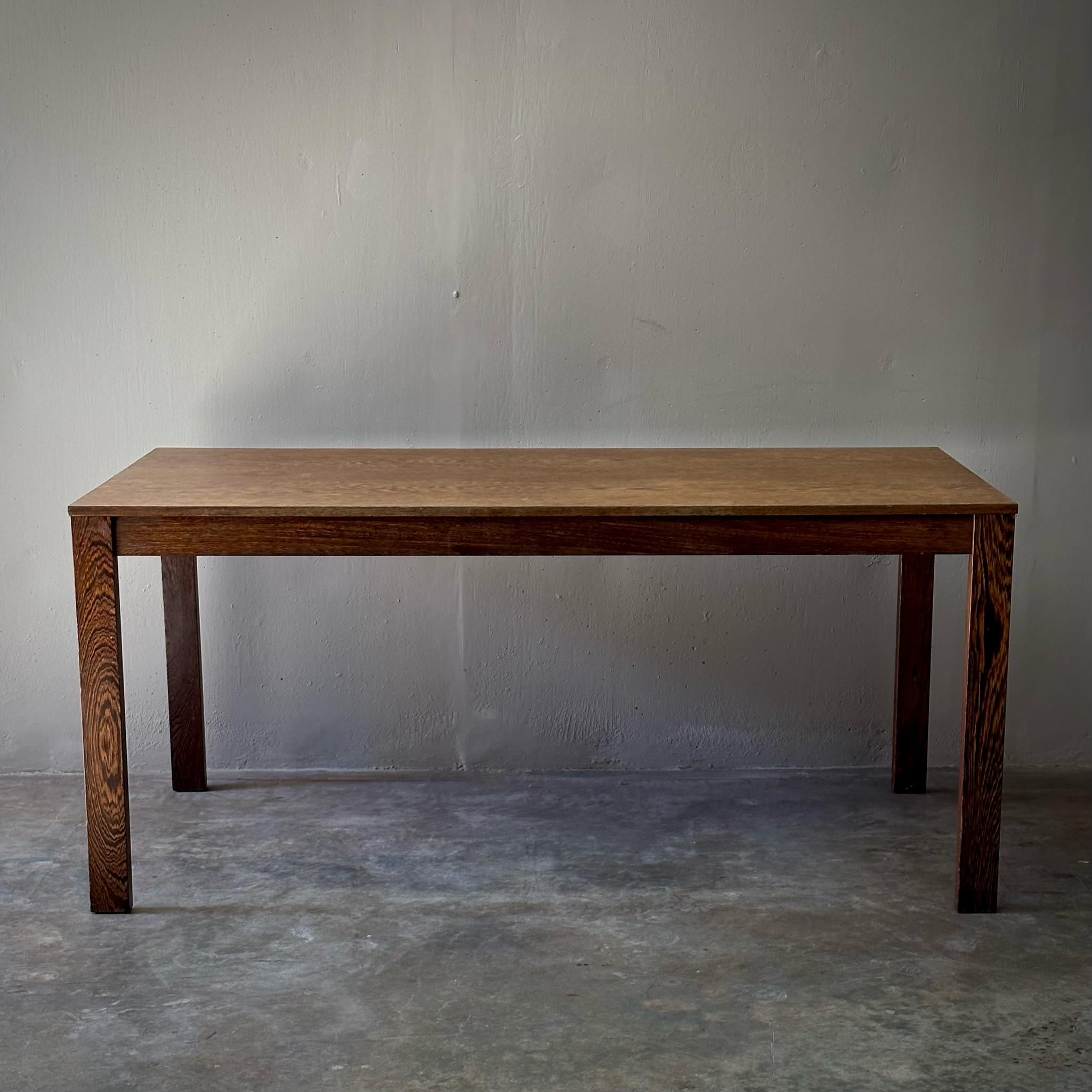 Minimalist 1970s Wenge Wood Table or Desk For Sale 4