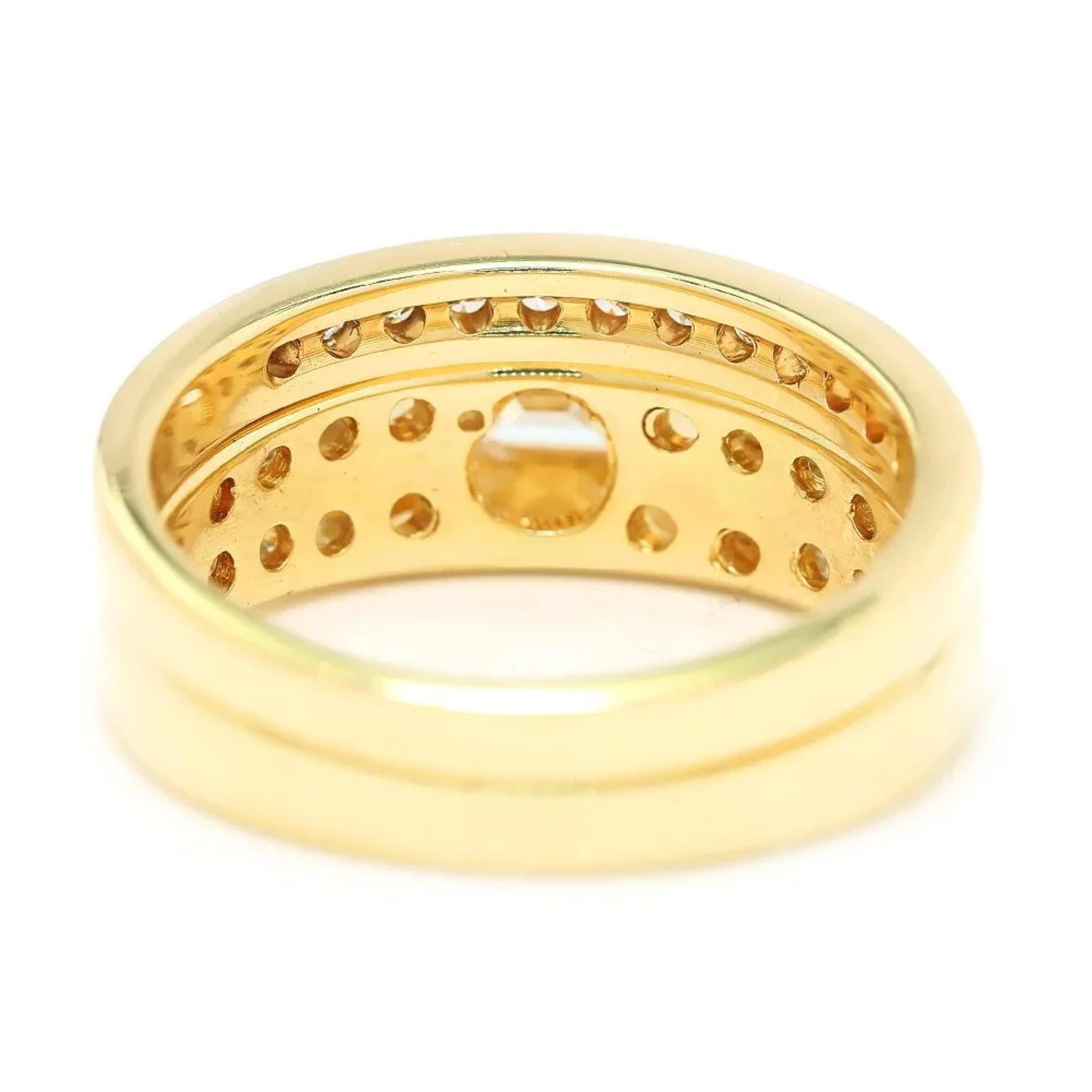 For Sale:  Minimalist 2 Carat Diamond Engagement Ring Set, Vintage Diamond Bridal Ring 4