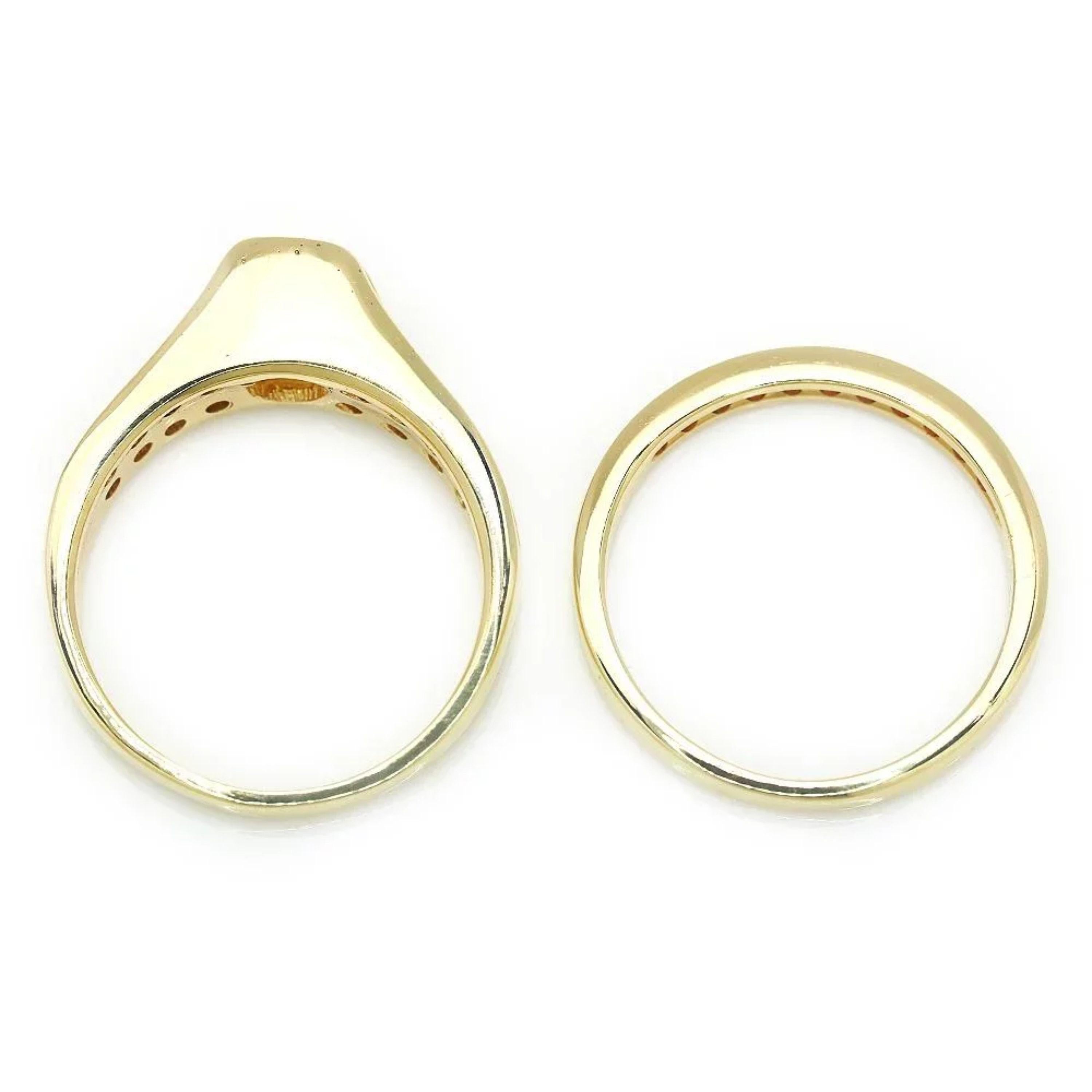 For Sale:  Minimalist 2 Carat Diamond Engagement Ring Set, Vintage Diamond Bridal Ring 5