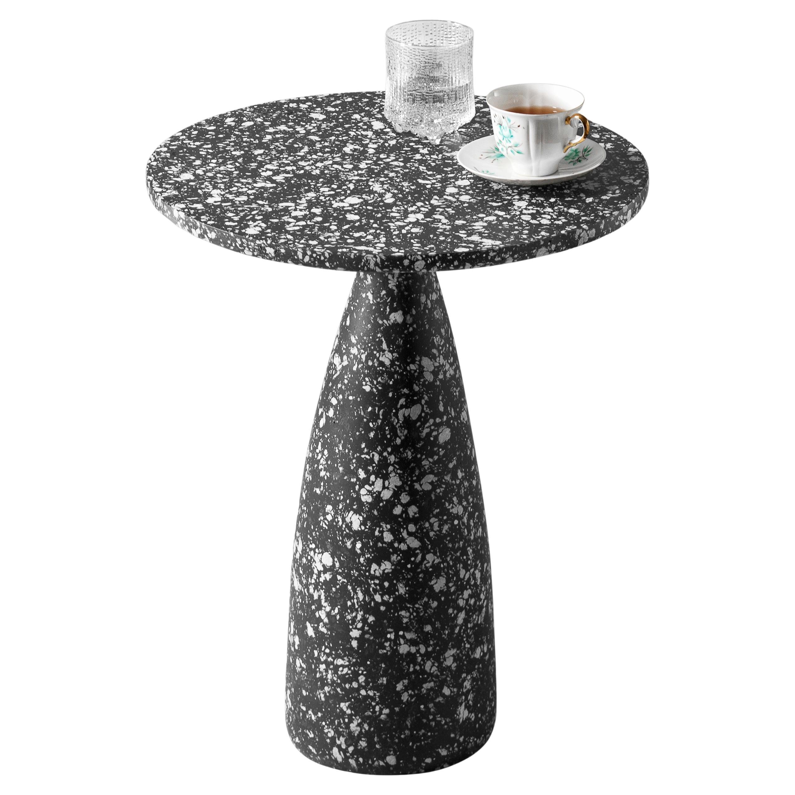 Minimalist 40 Mottled Black Side Table by Donatas Zukauskas