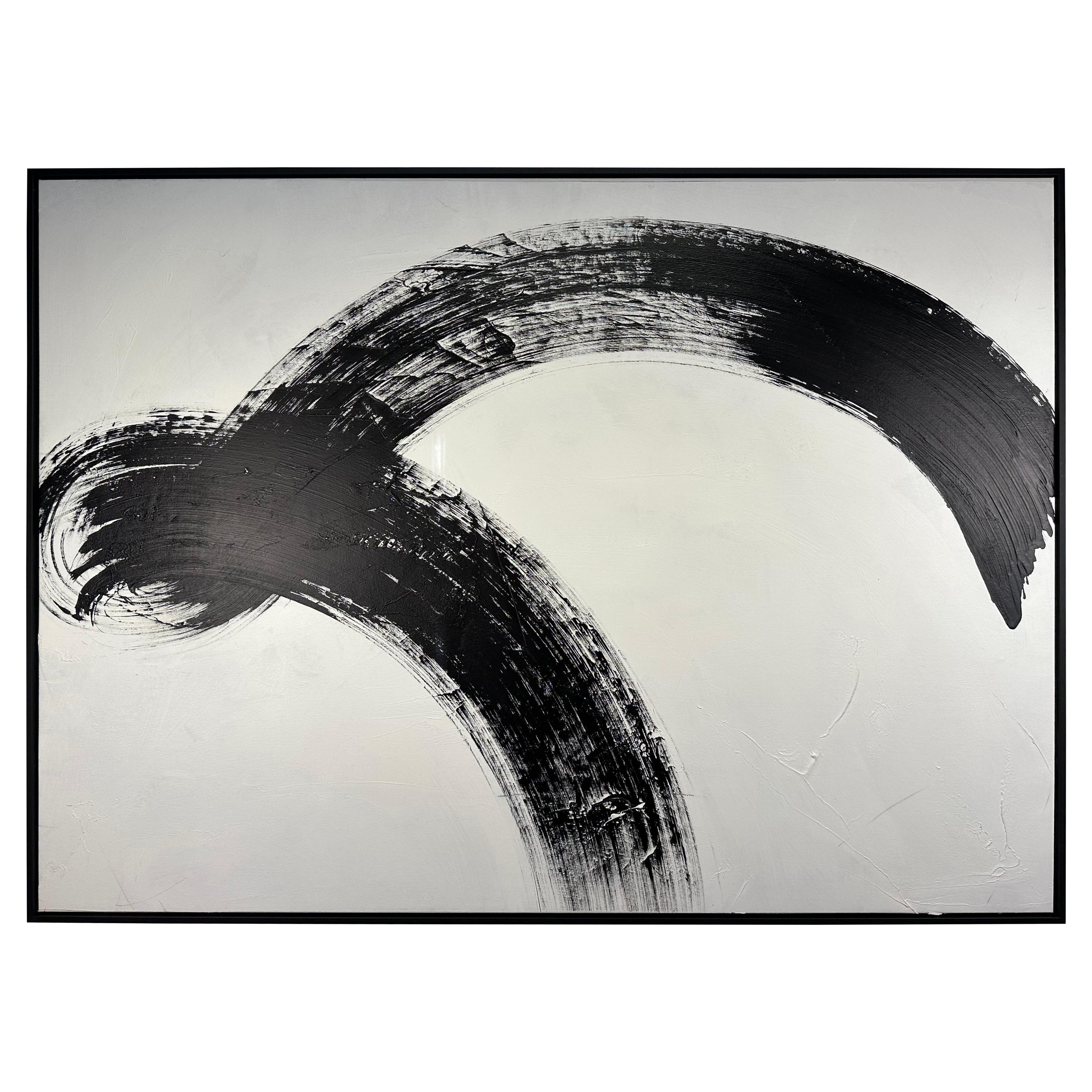 Minimalistische abstrakte Pinselstrichmalerei von Kelsey Irvin "Mark Makers II" im Angebot