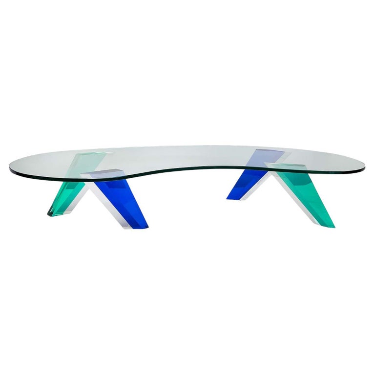 Minimalist Acrylic Coffee Table by Vasa Mihich For Sale at 1stDibs