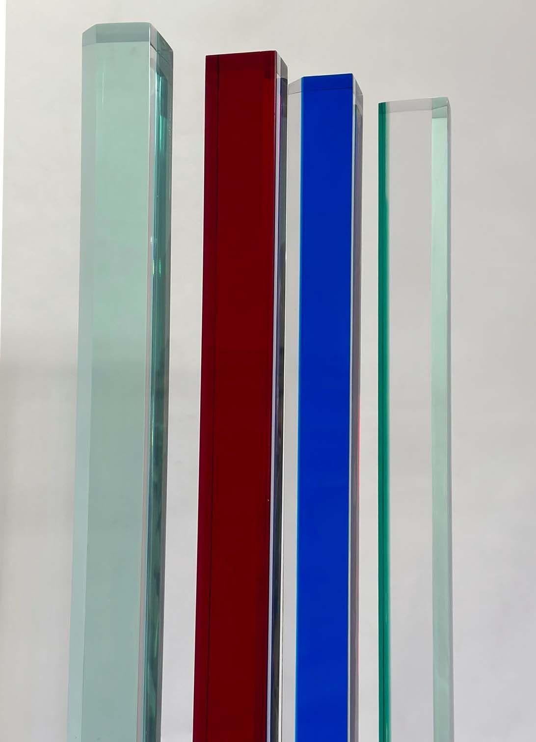 Minimalist Acrylic Sculpture in the Style of Vasa Mihich In Good Condition For Sale In Los Angeles, CA