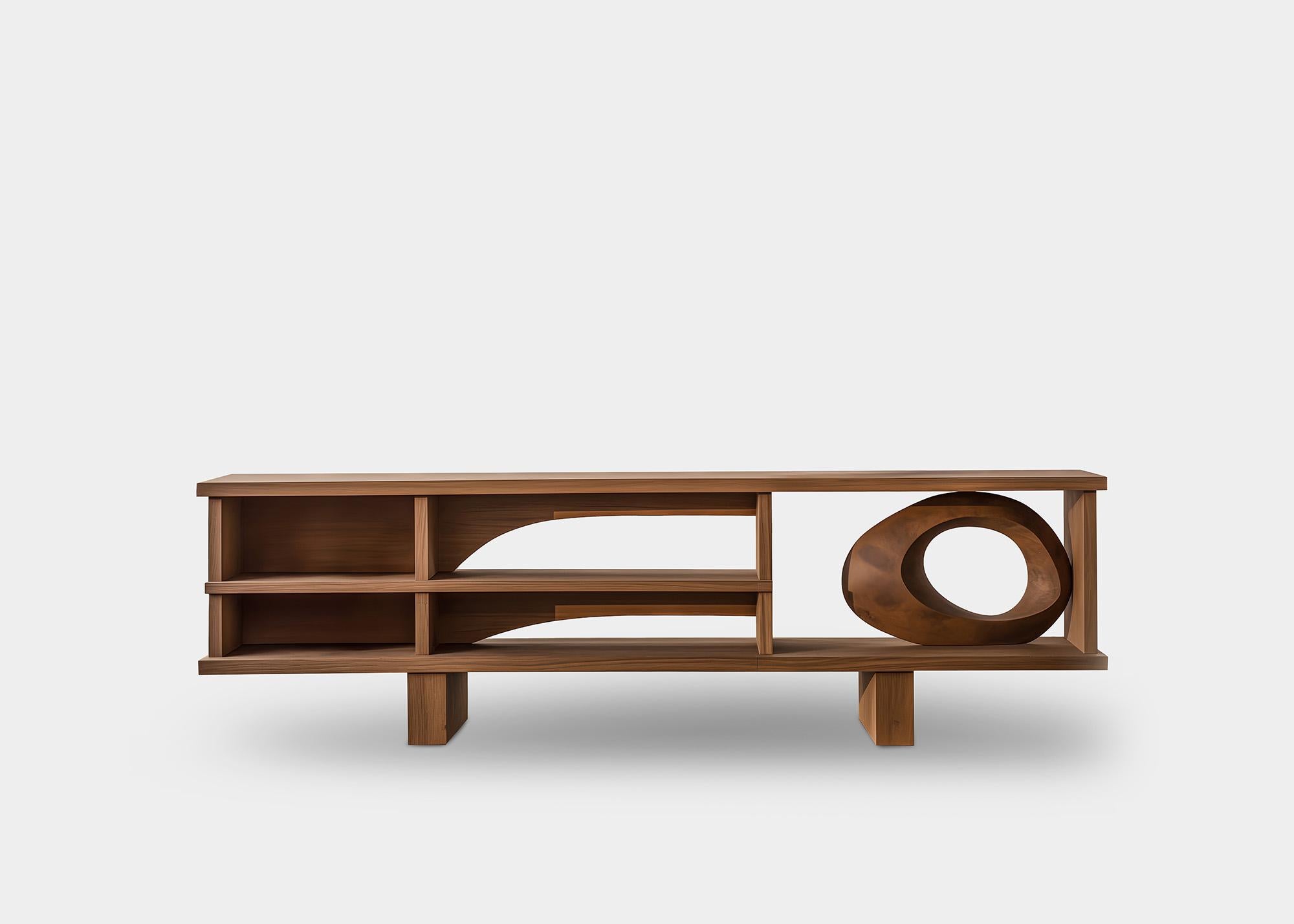 Minimalist Aesthetic Console 5, Solid Wood, Sereno by NONO, Decorative Art

—

Sereno Collection
Design by Joel Escalona for NONO

When practicality becomes art, the result is the Sereno Collection by Joel Escalona for NONO. This collection