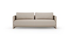 Minimalist Alder Sofa by Elbra Home, Modern Wood & Beige Fabric Design