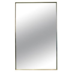Vintage Minimalist Aluminum Dovetailed Wall Mirror by Hart Mirror Plate Company