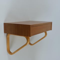 Minimalist Alvar Aalto Drawer Wall Shelf Model B 114, 1950s for Artek