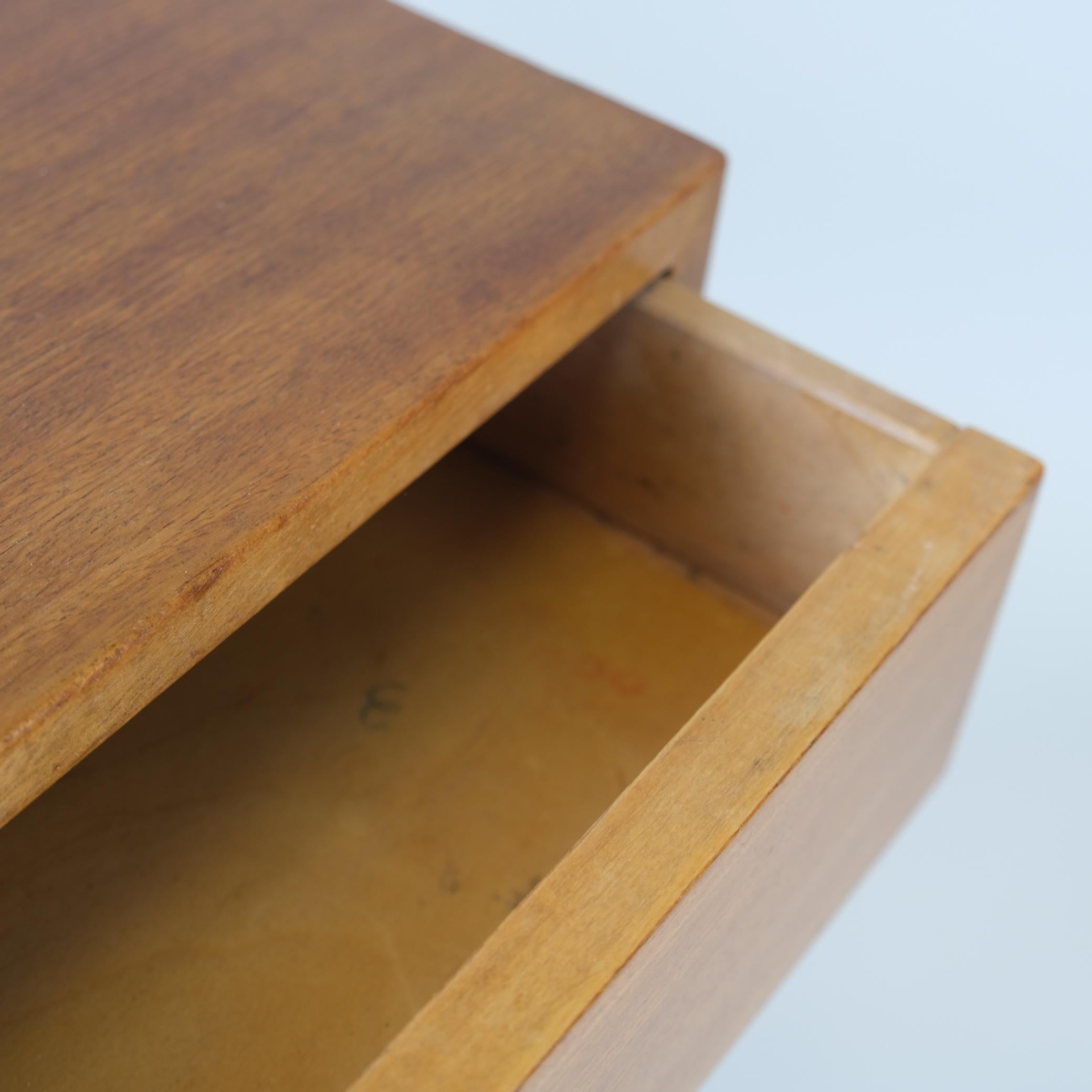 Birch Minimalist Alvar Aalto Drawer Wall Shelf Model B 114, 1950s for Artek For Sale