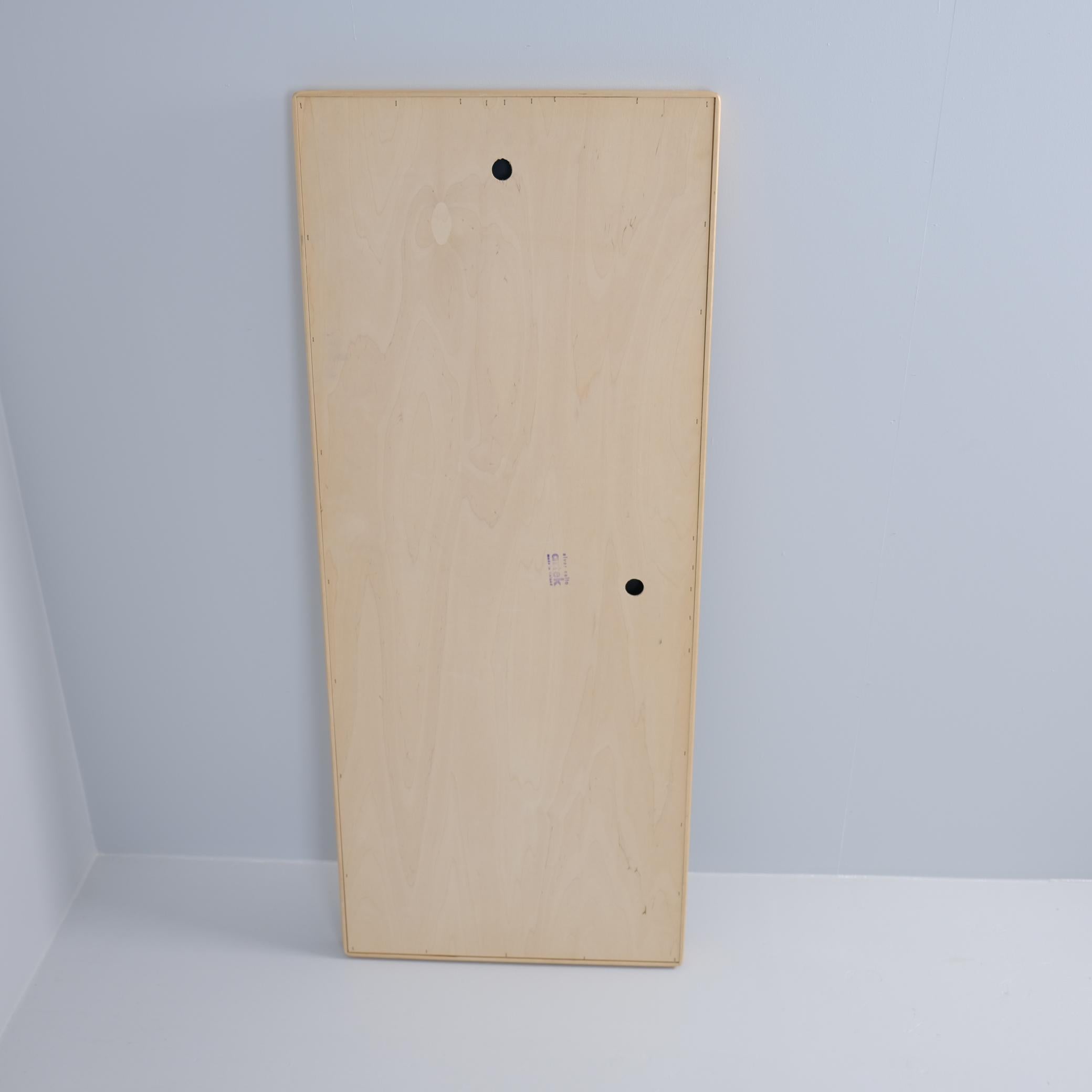 Minimalist Alvar Aalto Large Mirror in Birch, Artek 1960s In Good Condition For Sale In Helsinki, FI