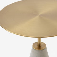 Table d'appoint AM Contemporary minimaliste et contemporaine en laiton et béton