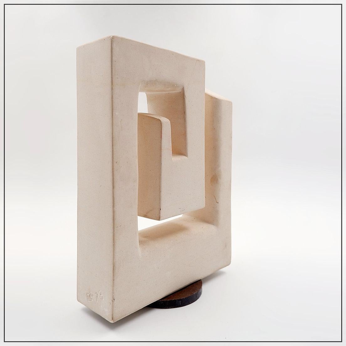 Minimalist and geometric sculpture - Signed and dated 1973 3
